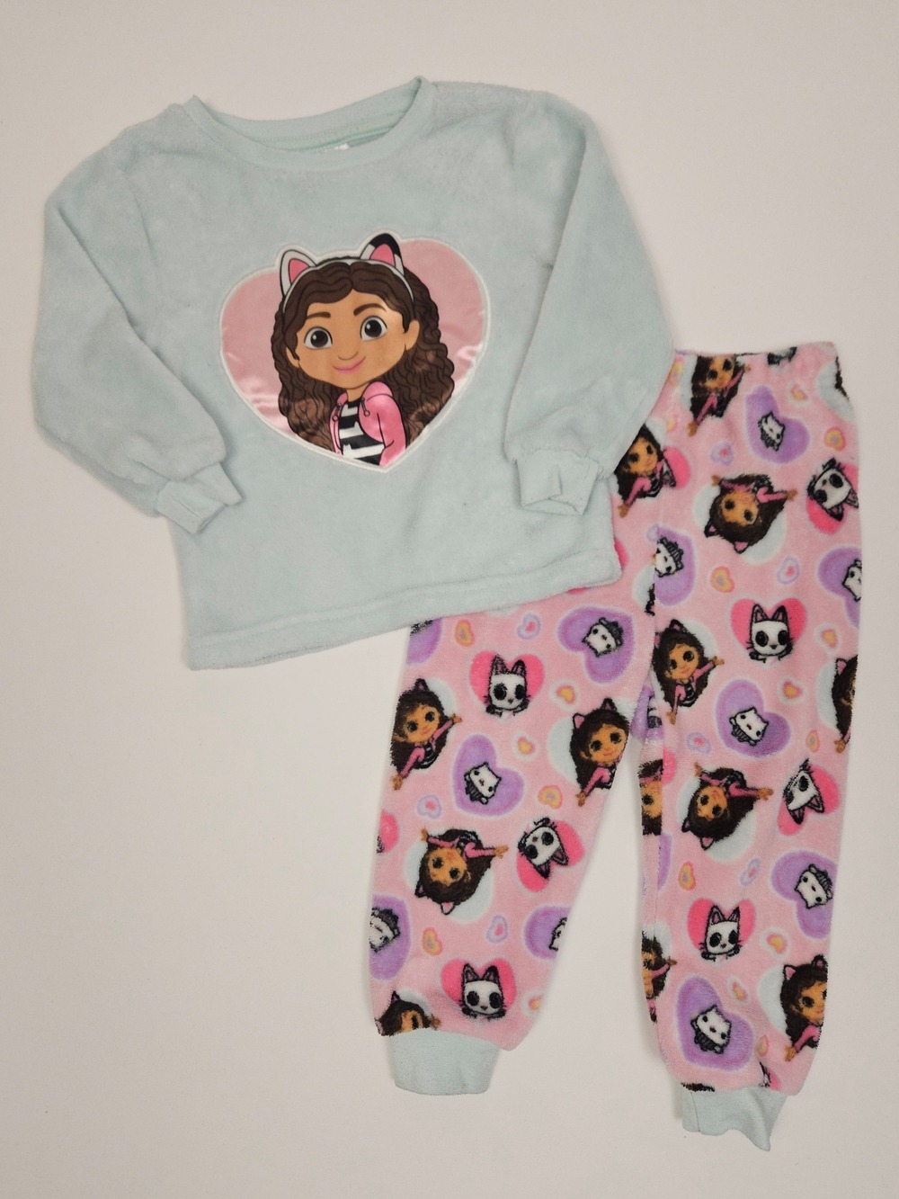 5/$25 DreamWorks Gabby's Dollhouse Fleece Pajama Set Size 2T/3T